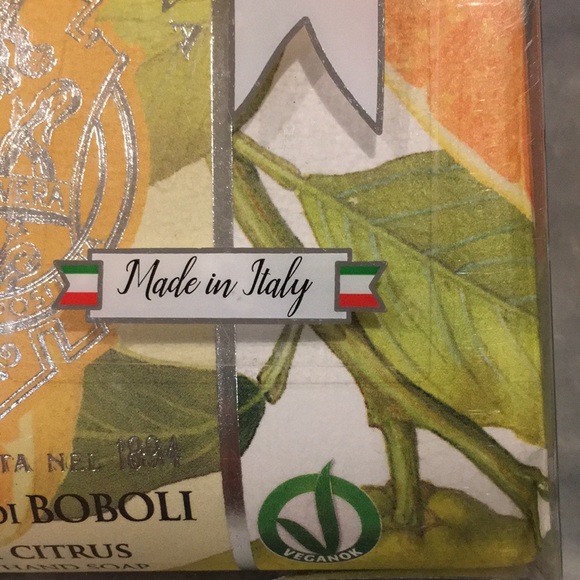 Citrus Scented Hand Soap Made in Italy by La Florentina Set of Two 7oz Bars NWT - Picture 3 of 16